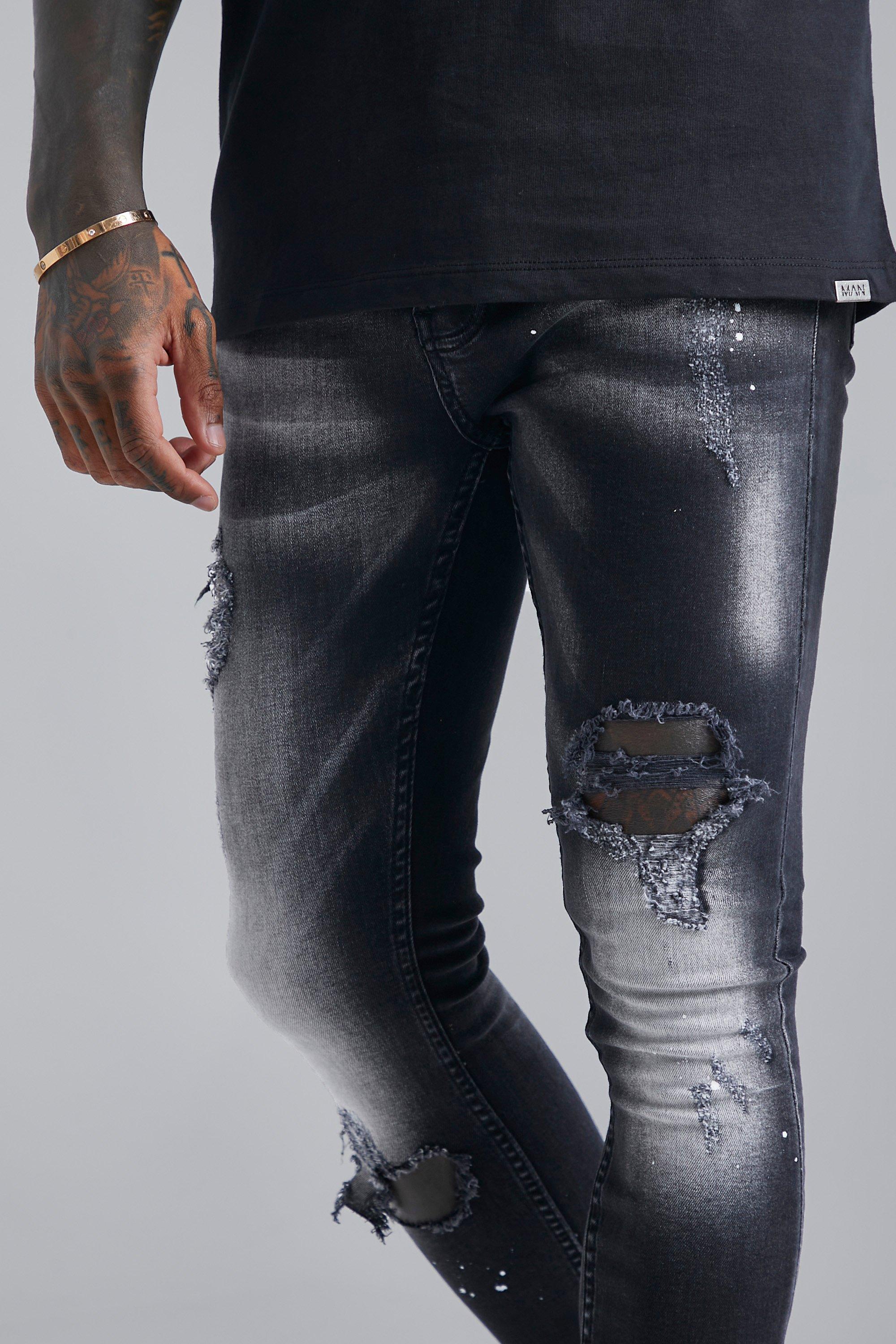 Jeans best sale homme peinture